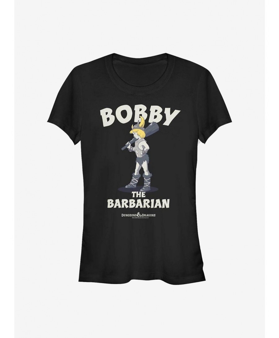 Big Sale Dungeons & Dragons Bobby Barbarian Girls T-Shirt $7.72 T-Shirts