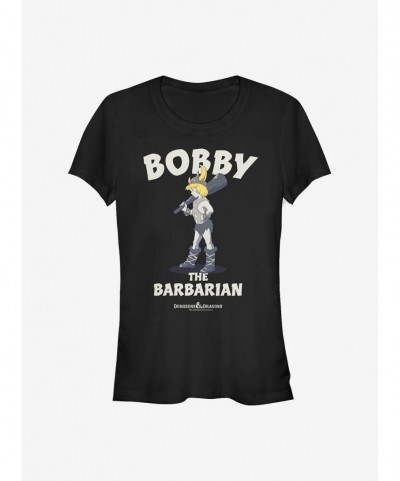 Big Sale Dungeons & Dragons Bobby Barbarian Girls T-Shirt $7.72 T-Shirts