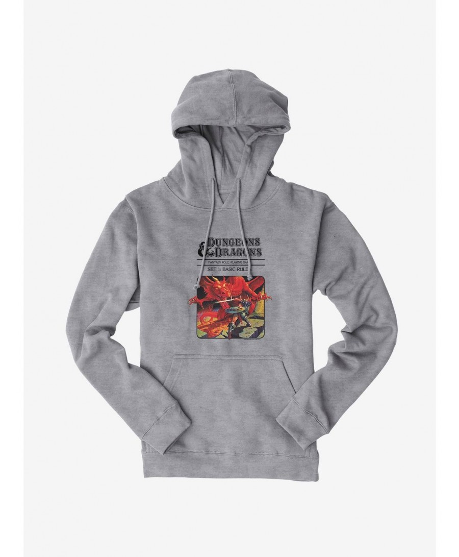 Seasonal Sale Dungeons & Dragons Vintage Dragon and the Knight Hoodie $13.92 Hoodies