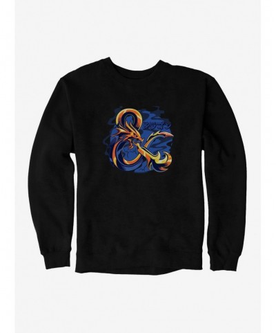 Flash Sale Dungeons & Dragons Gold Ampersand Asian Letters Sweatshirt $12.55 Sweatshirts