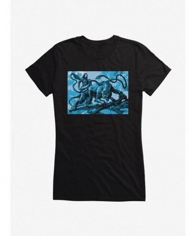 Huge Discount Dungeons & Dragons Displacer On The Hunt Girls T-Shirt $11.45 T-Shirts