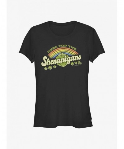 Value Item Dungeons And Dragons Here For Shenanigans Girls T-Shirt $10.46 T-Shirts