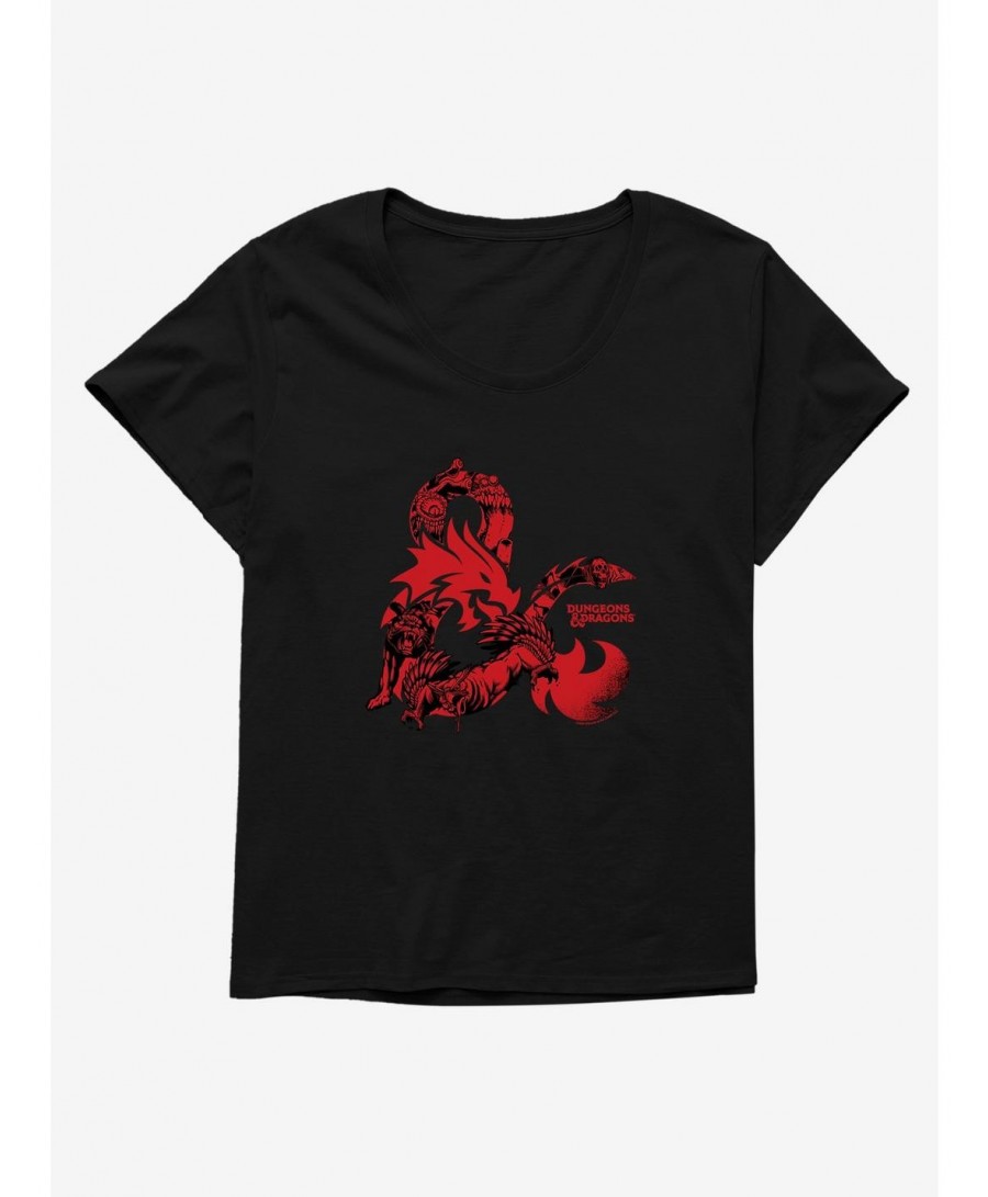 Pre-sale Dungeons & Dragons Red Ampersand Girls T-Shirt Plus Size $12.26 T-Shirts