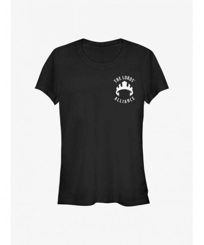 Pre-sale Discount Dungeons And Dragons Lord's Alliance Solid Logo Girls T-Shirt $7.47 T-Shirts