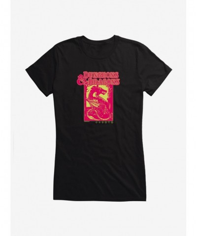 Discount Sale Dungeons & Dragons Vintage Dragon Girls T-Shirt $7.97 T-Shirts