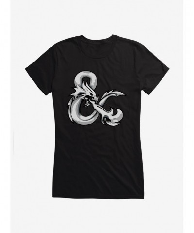 Clearance Dungeons & Dragons Chrome Ampersand Girls T-Shirt $10.46 T-Shirts