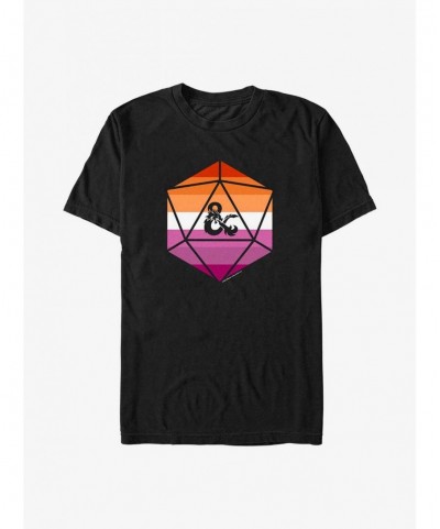 Unique Dungeons & Dragons Lesbian Pride Dice Pride T-Shirt $8.13 T-Shirts