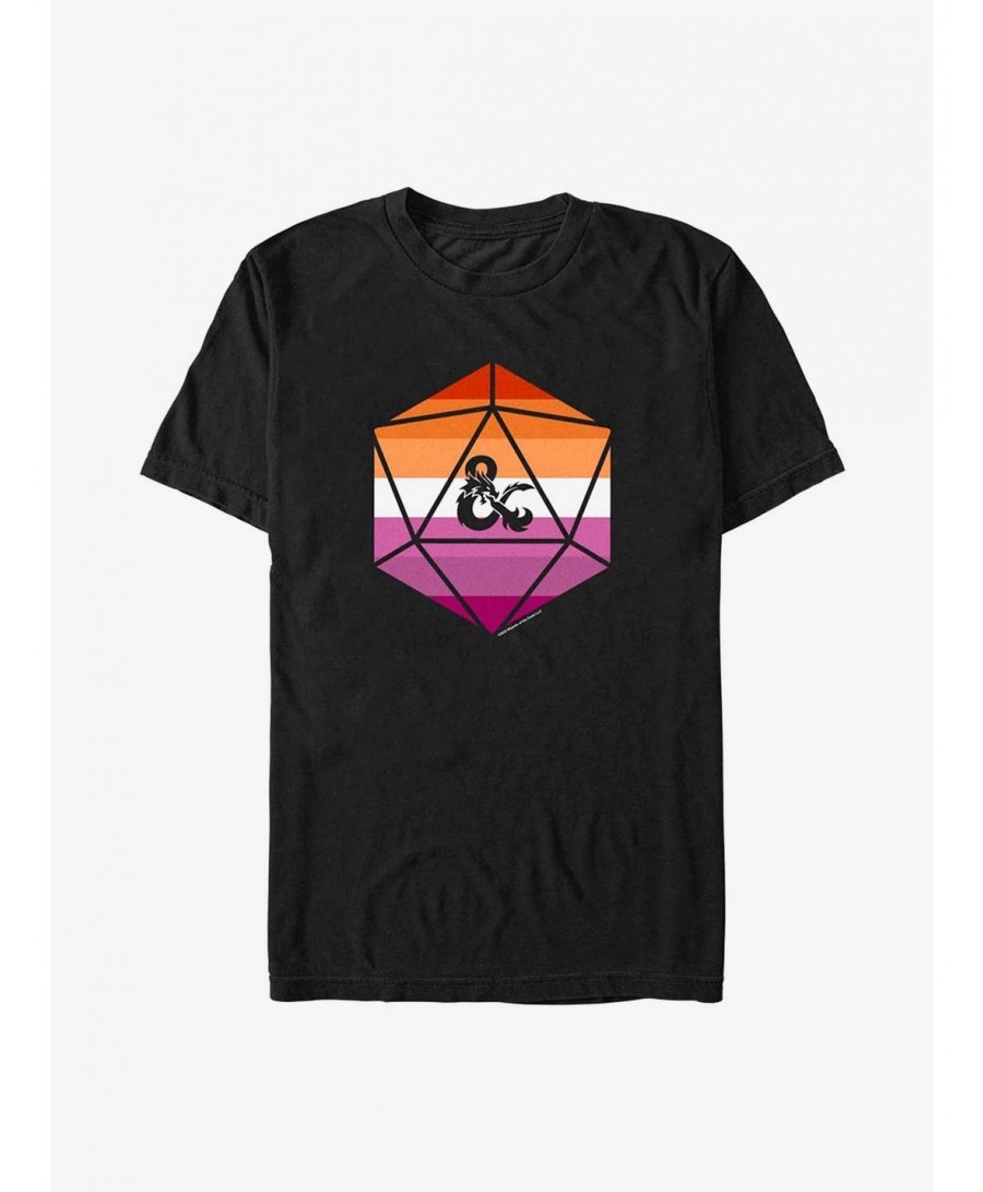 Unique Dungeons & Dragons Lesbian Pride Dice Pride T-Shirt $8.13 T-Shirts