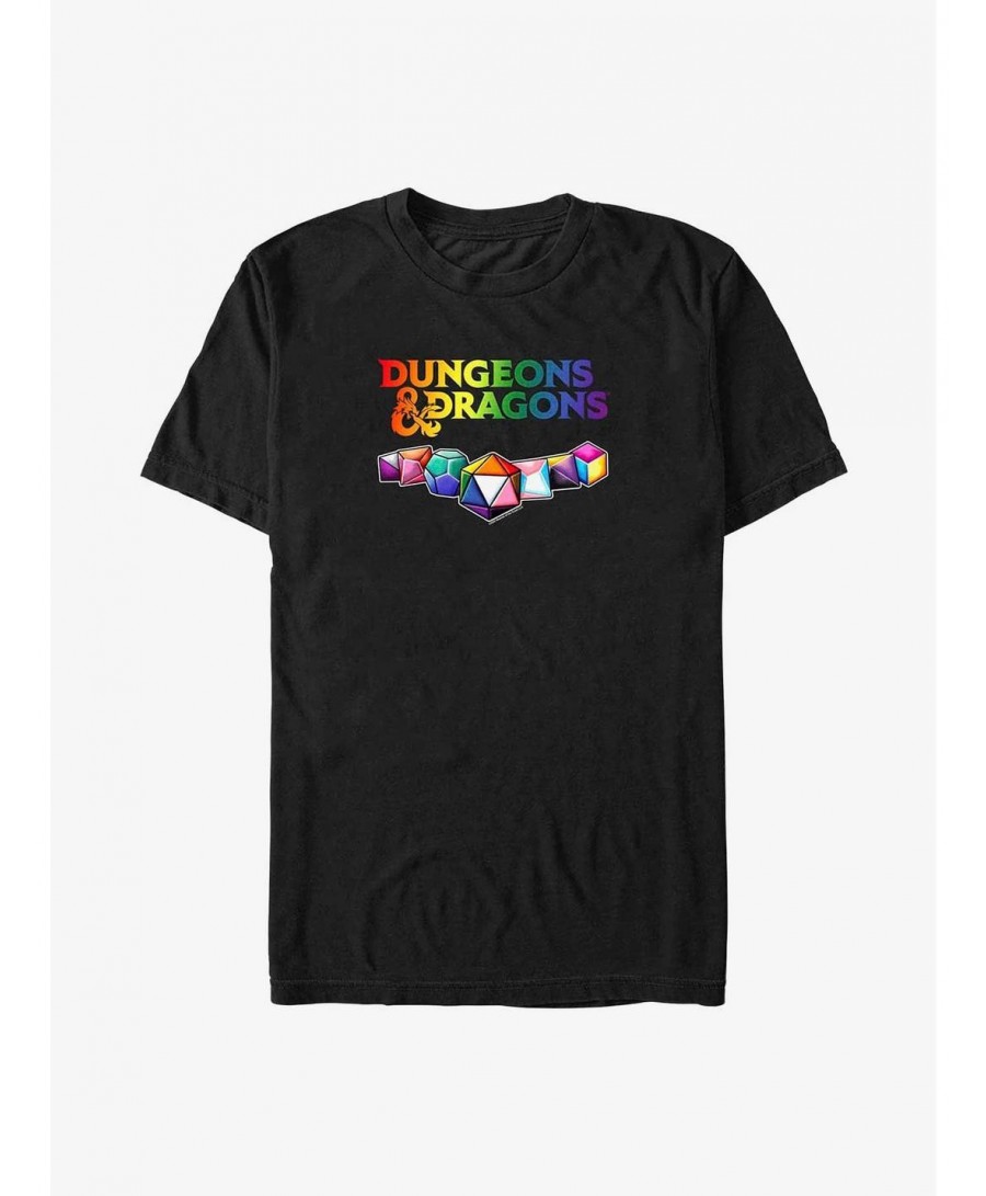 Fashion Dungeons & Dragons Pride Dice Big & Tall T-Shirt $12.86 T-Shirts