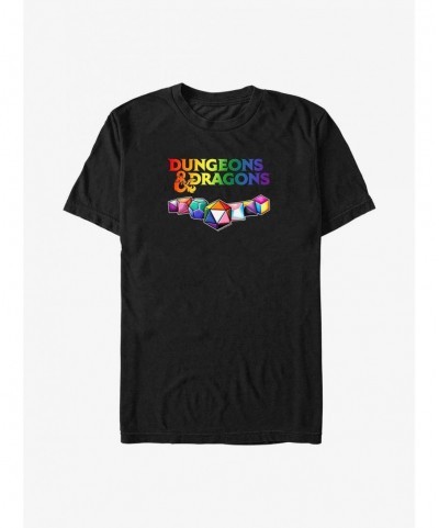 Fashion Dungeons & Dragons Pride Dice Big & Tall T-Shirt $12.86 T-Shirts