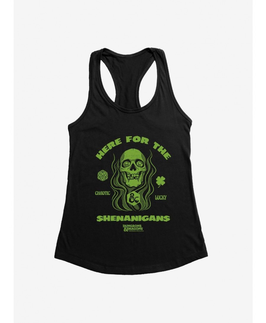 Premium Dungeons & Dragons Here For The Shenanigans Skull Girls Tank $7.97 Tanks