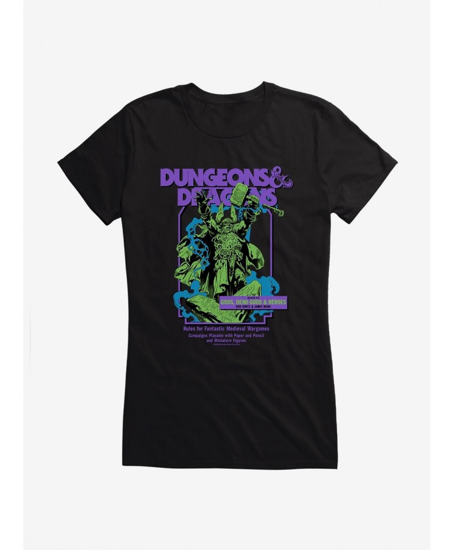 Discount Dungeons & Dragons Book VII Gods, Demi-Gods & Heroes Girls T-Shirt $8.72 T-Shirts