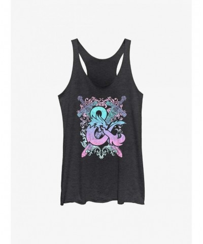 Hot Sale Dungeons and Dragons Pastel Logo Girls Tank $8.81 Tanks