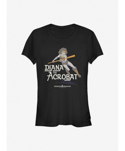 Hot Sale Dungeons & Dragons Diana Acrobat Girls T-Shirt $8.96 T-Shirts