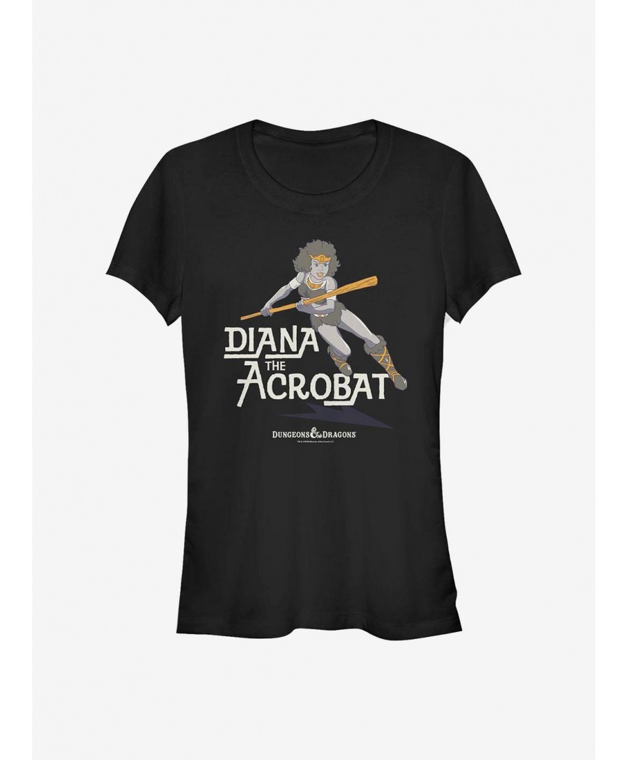 Hot Sale Dungeons & Dragons Diana Acrobat Girls T-Shirt $8.96 T-Shirts