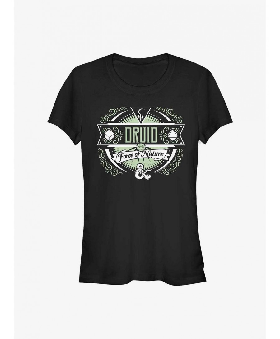 Flash Sale Dungeons And Dragons Druid Label Girls T-Shirt $12.45 T-Shirts