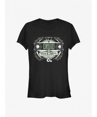 Flash Sale Dungeons And Dragons Druid Label Girls T-Shirt $12.45 T-Shirts