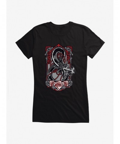 Discount Sale Dungeons & Dragons Dragon Art Ampersand Girls T-Shirt $8.72 T-Shirts