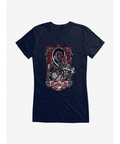 Discount Sale Dungeons & Dragons Dragon Art Ampersand Girls T-Shirt $8.72 T-Shirts