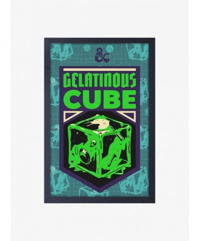 Bestselling Dungeons and Dragons Gelatinous Cube Framed Wood Wall Art $8.47 Others