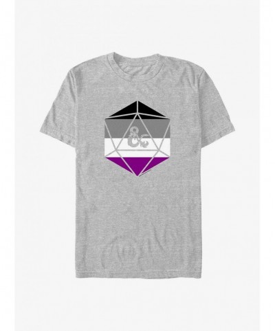 Exclusive Price Dungeons & Dragons Asexual Pride Dice Pride T-Shirt $7.41 T-Shirts