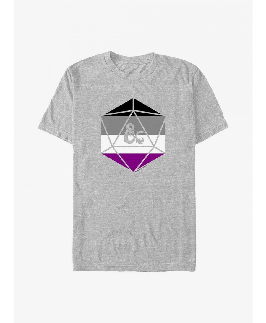 Exclusive Price Dungeons & Dragons Asexual Pride Dice Pride T-Shirt $7.41 T-Shirts