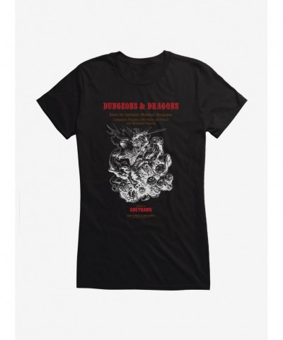 Flash Sale Dungeons & Dragons White Box Greyhawk Girls T-Shirt $7.97 T-Shirts