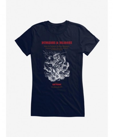 Flash Sale Dungeons & Dragons White Box Greyhawk Girls T-Shirt $7.97 T-Shirts