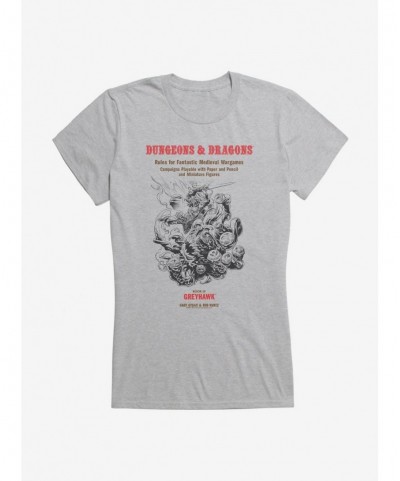 Flash Sale Dungeons & Dragons White Box Greyhawk Girls T-Shirt $7.97 T-Shirts