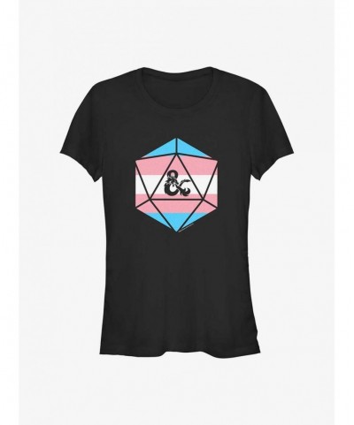 Discount Dungeons & Dragons Transgender Pride Dice Pride T-Shirt $12.45 T-Shirts