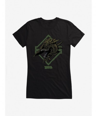 Clearance Dungeons & Dragons: Honor Among Thieves Black Dragon Girls T-Shirt $8.96 T-Shirts