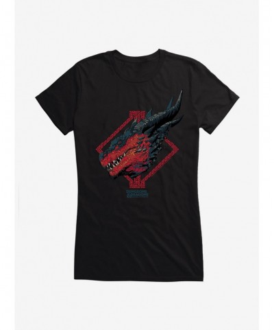 Best Deal Dungeons & Dragons: Honor Among Thieves Red Dragon Profile Girls T-Shirt $11.70 T-Shirts