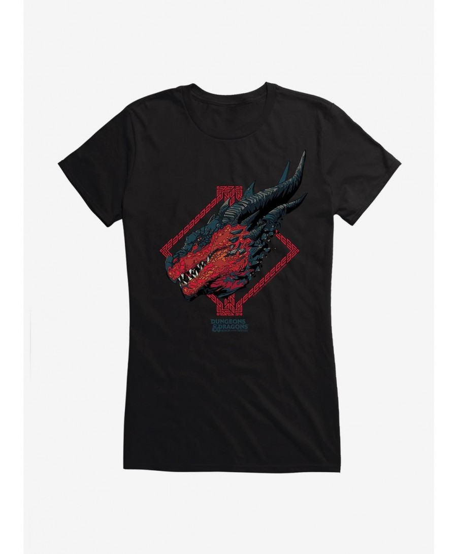 Best Deal Dungeons & Dragons: Honor Among Thieves Red Dragon Profile Girls T-Shirt $11.70 T-Shirts