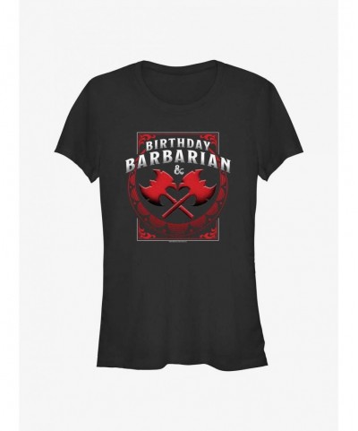 Exclusive Dungeons & Dragons Birthday Barbarian Girls T-Shirt $10.21 T-Shirts