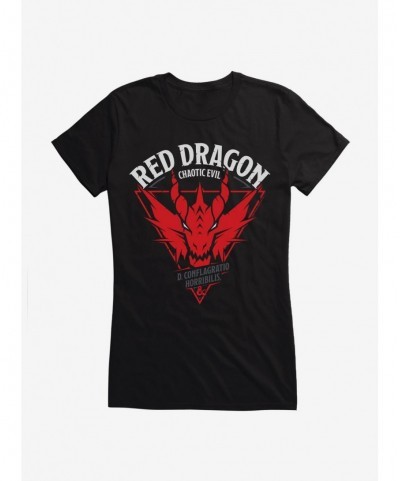 Fashion Dungeons & Dragons Red Dragon Girls T-Shirt $12.45 T-Shirts