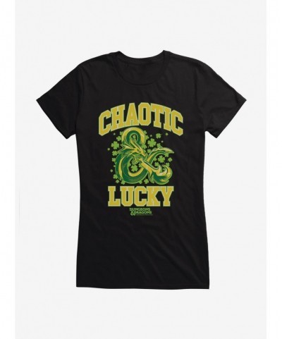 Value Item Dungeons & Dragons Chaotic And Lucky Girls T-Shirt $9.96 T-Shirts